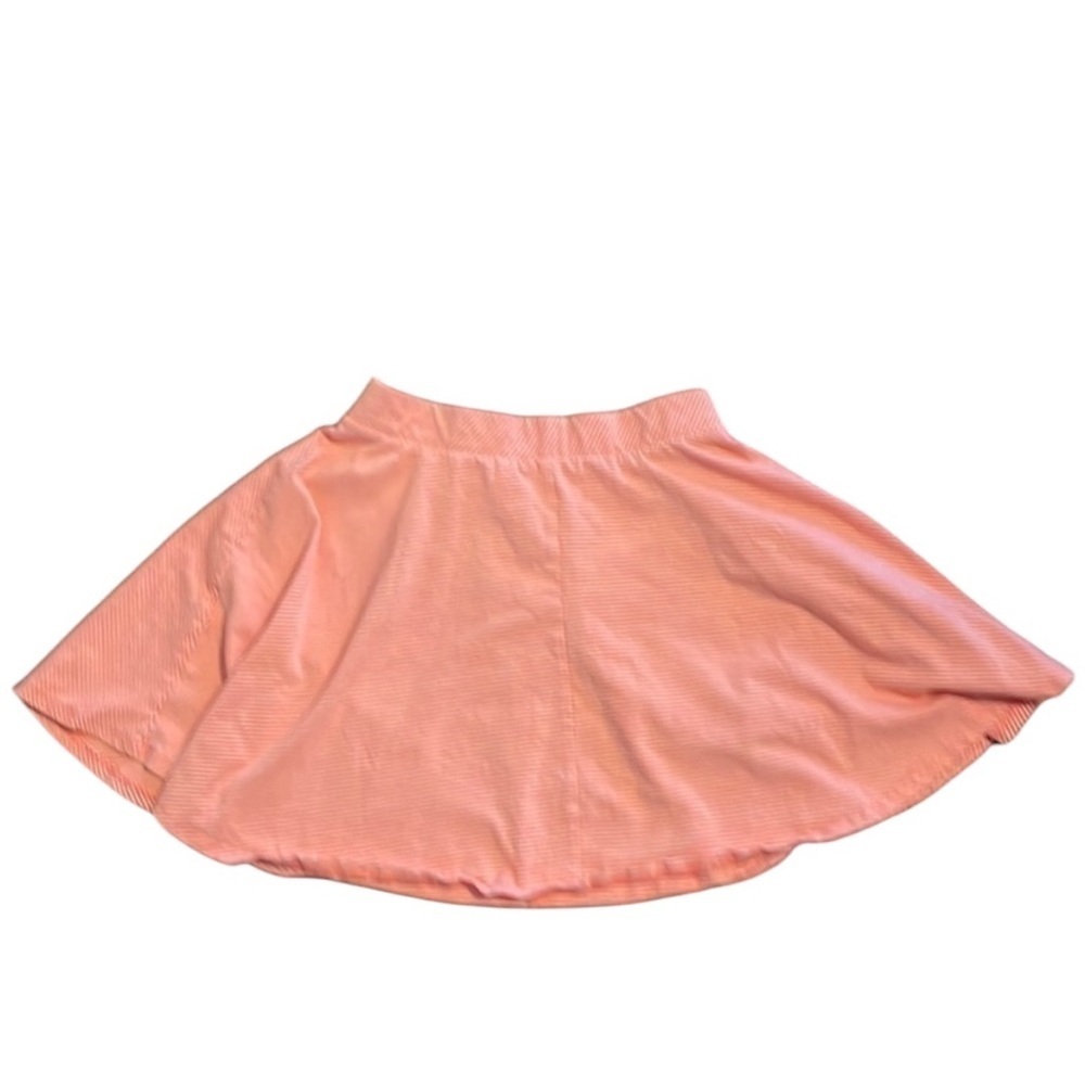 Adorable coral & white striped SO skater skirt. EUC